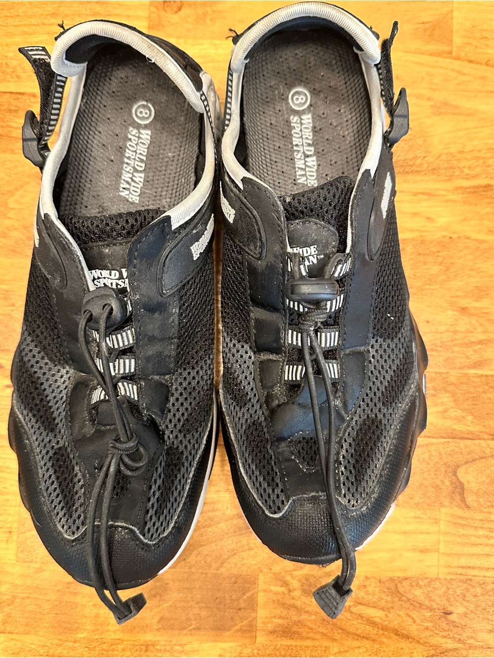 Bass Pro Shops Black Mesh Men’s Water Shoes with Gray Accents